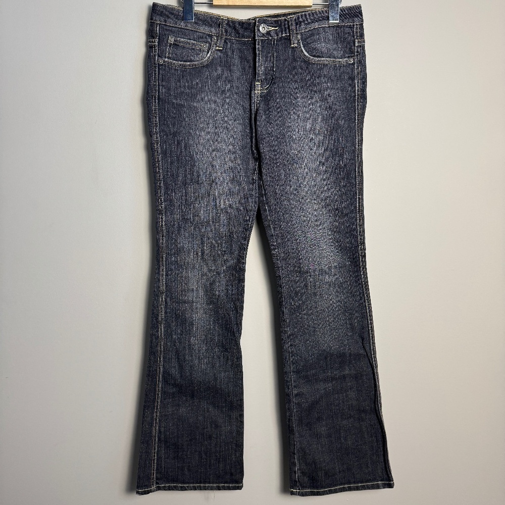 Vintage Buffalo Jeans Womens‎ PINK-X Low-Rise Bootcut Jeans Gray/Black Sz 29